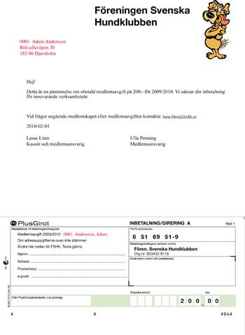 Inbetalningskort Utskrift (Inbetalningskort Utskrift, skriva inbetalningskort, Guide Inbetalningskort, Klicka Skriv) Inbetalningskort Utskrift